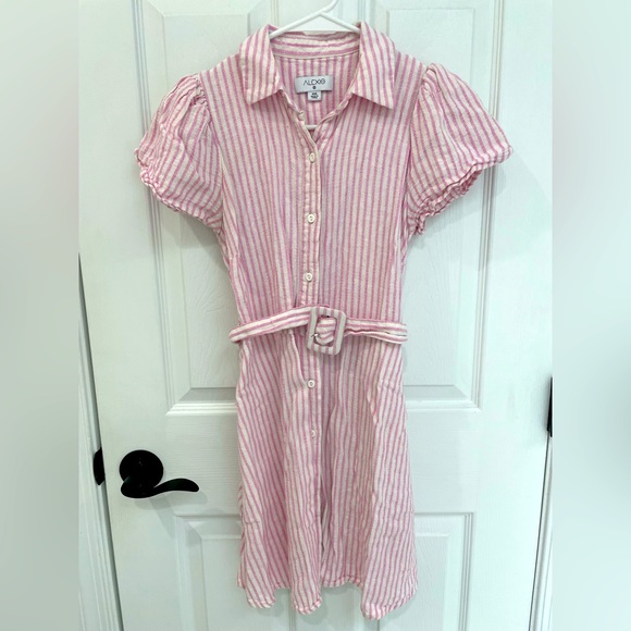 Alexis Dresses & Skirts - ALEXIS x Target Collab Viral Pink Stripe Button Up Shirt Dress Women’s Size XXS